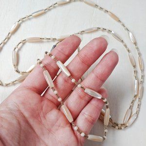 70s Vintage Narrow Beads Long Necklace